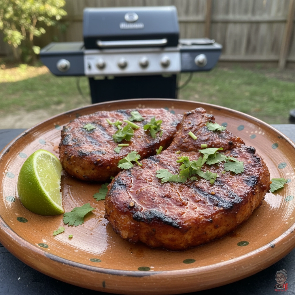 Adobo Feuerkoteletts — Gasgrill