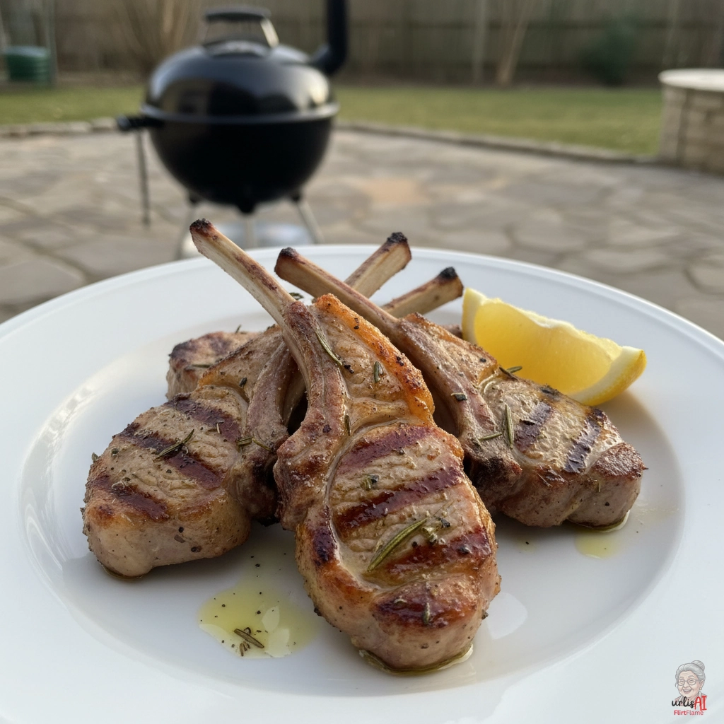 Ägäis Lammkoteletts — Kohlegrill