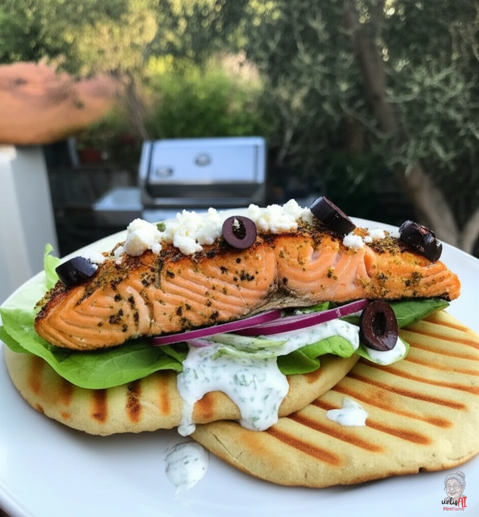 Ägäis Lachs Burger — Gasgrill