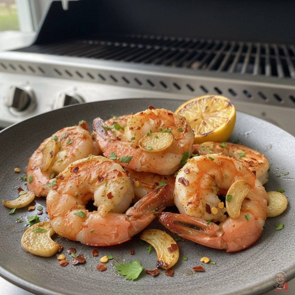 Aglio Grillprawns — Gasgrill