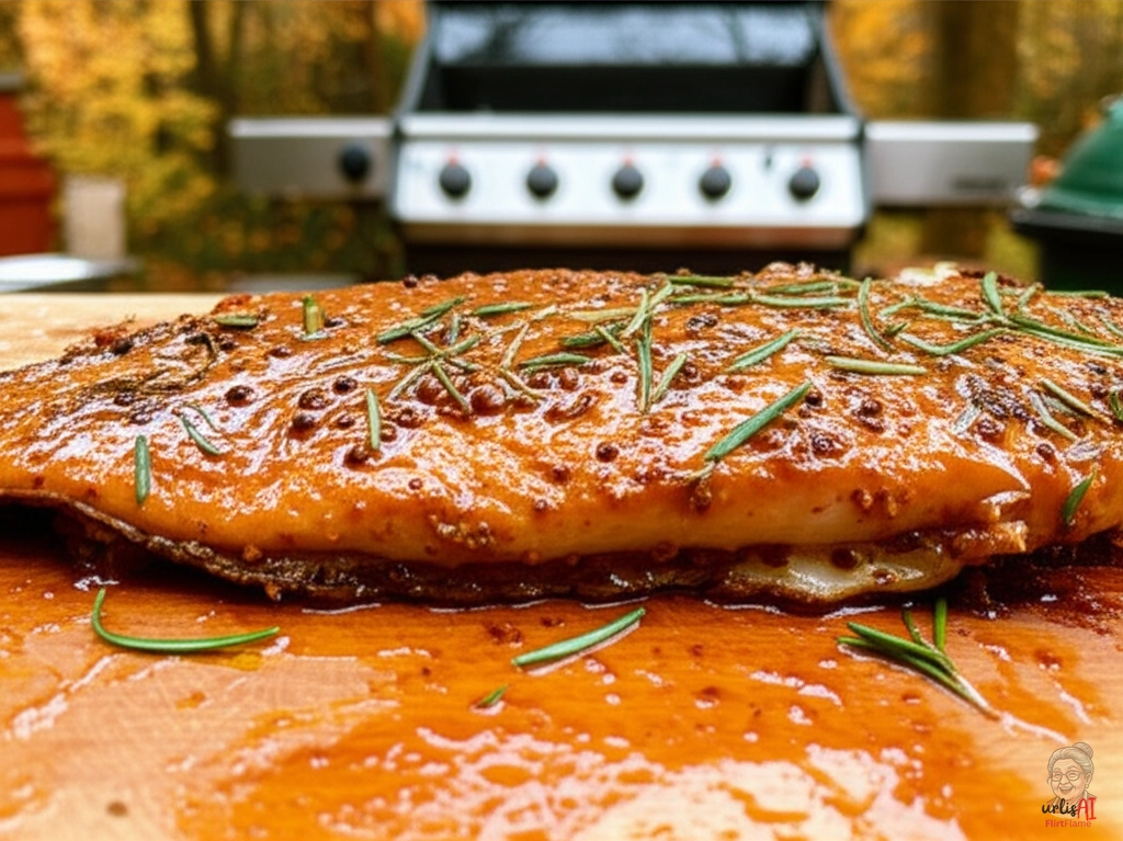 Ahornglut Forelle — Gasgrill