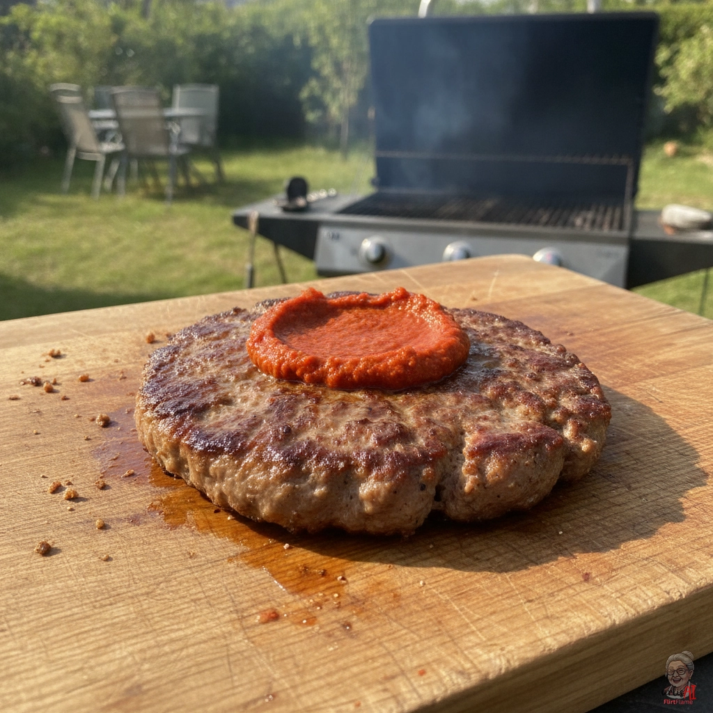 Ajvar Balkan Patty — Gasgrill