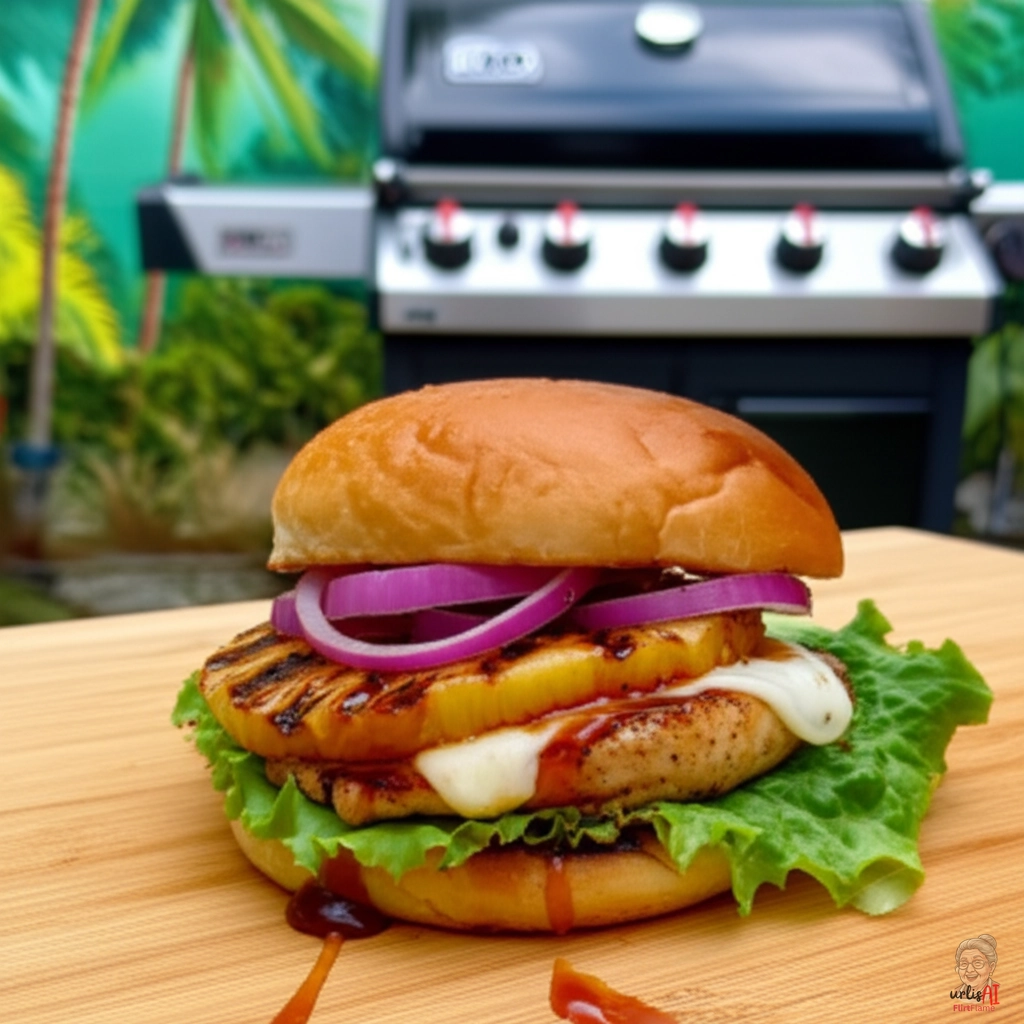 Aloha Chicken Burger — Gasgrill