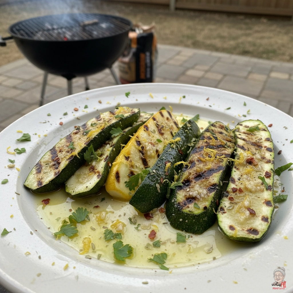 Amalfi Knoblauchzucchini — Kohlegrill
