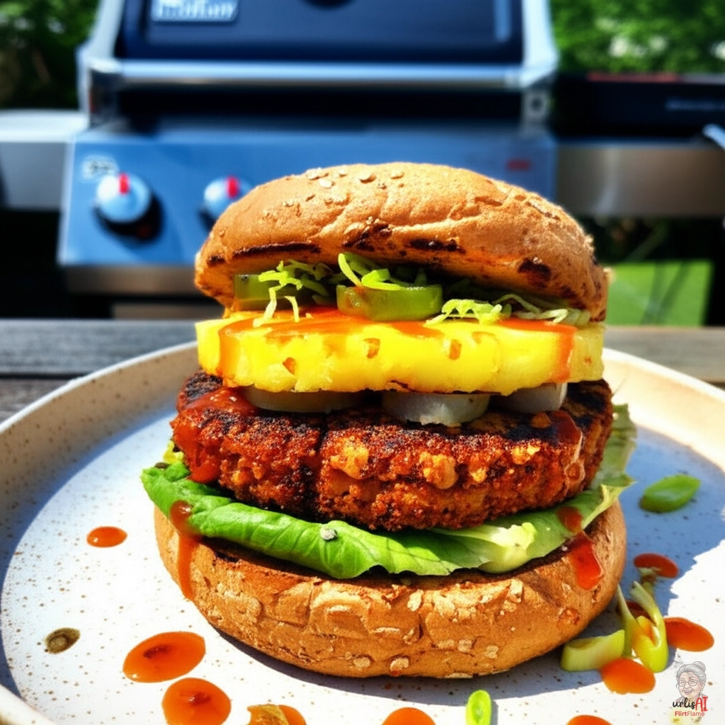 Ananas Glut Burger — Gasgrill