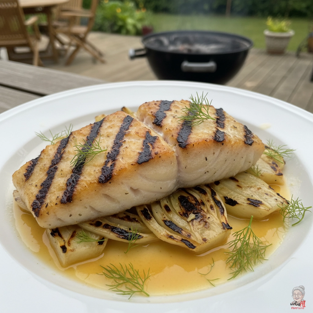 Anisfeuer Kabeljauloins — Kohlegrill
