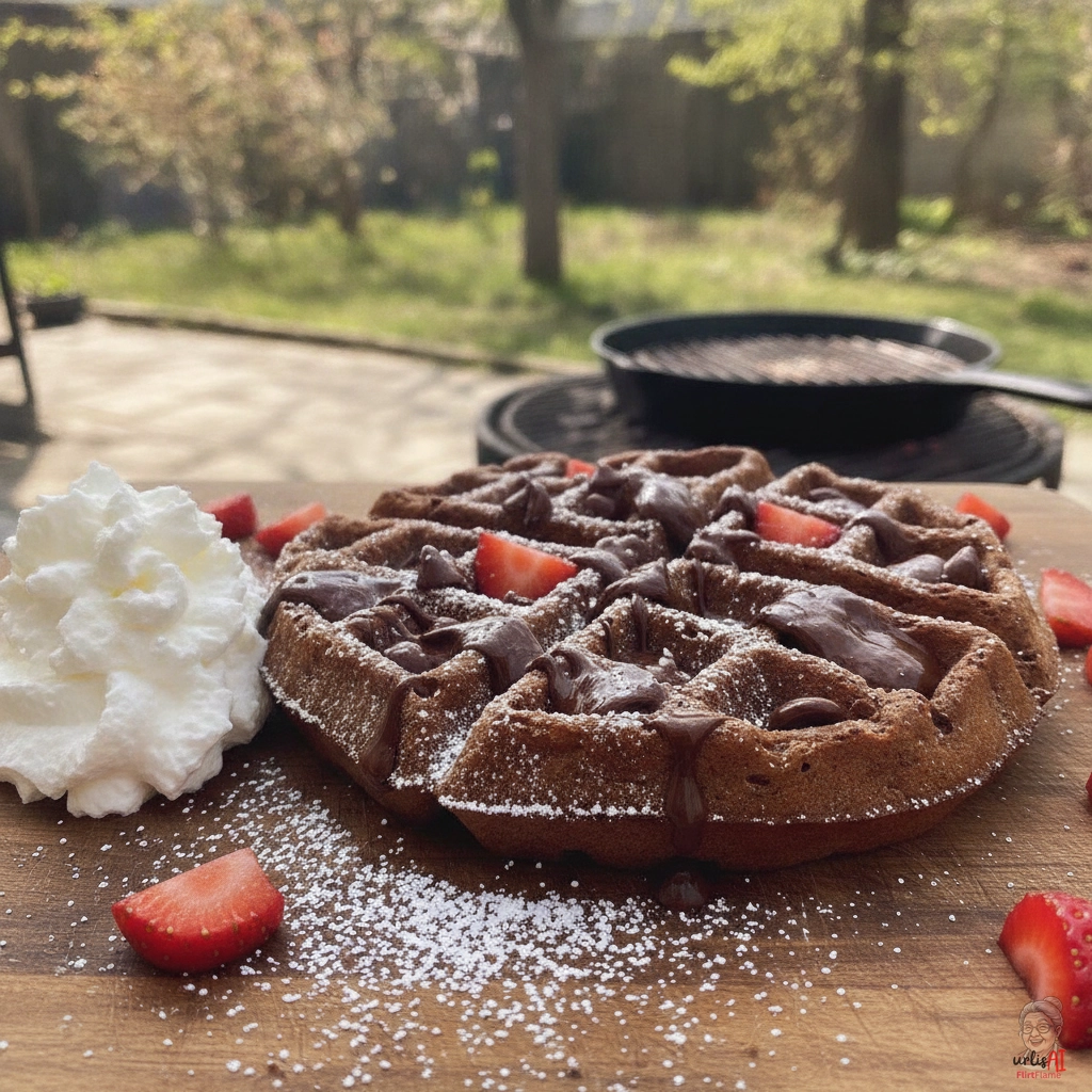 Antwerpener Chocolatier Waffel — Kohlegrill
