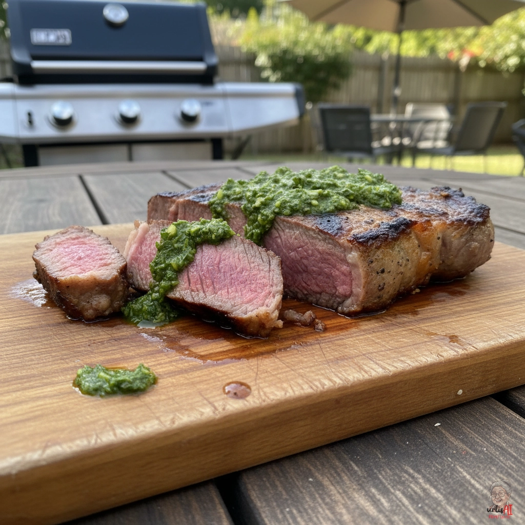 Argentinisches Chimichurristeak — Gasgrill