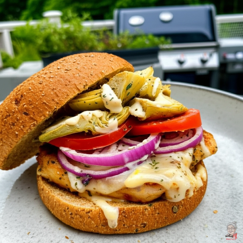 Artischockenglück Burger — Gasgrill