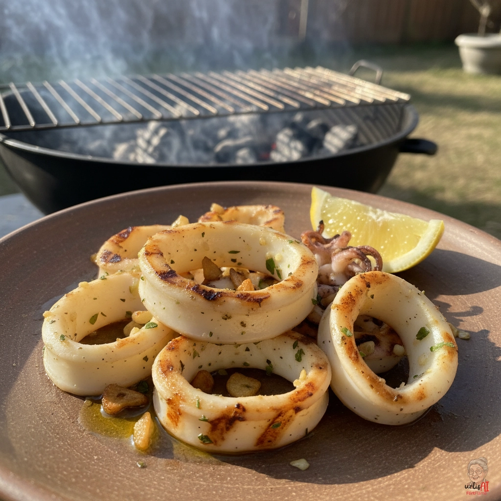 Athen Knoblauchcalamari — Kohlegrill