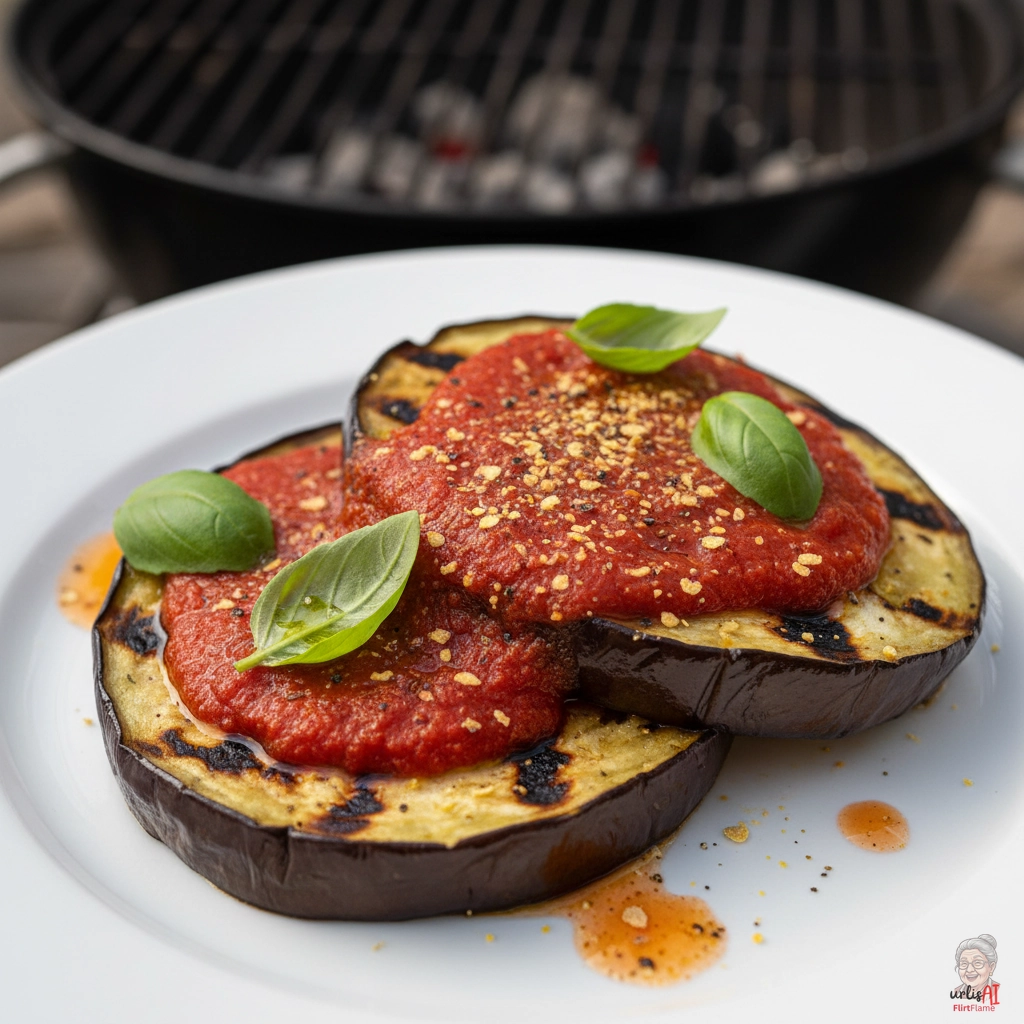 Aubergine alla Italiana — Kohlegrill