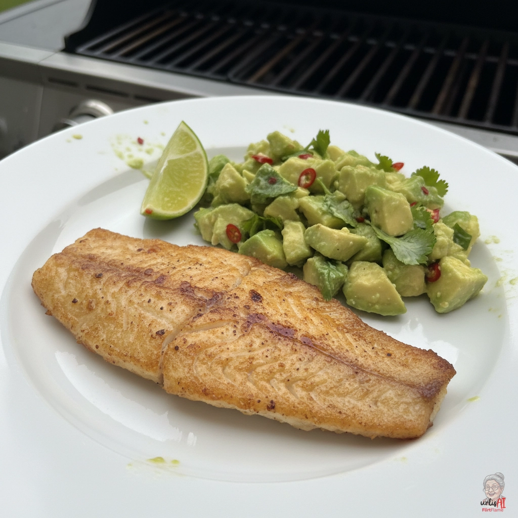Avocado Seelachsfilets — Gasgrill