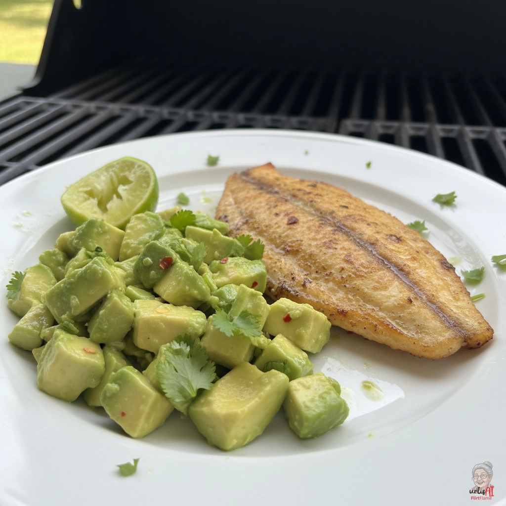 Avocado Tilapiafilets — Gasgrill