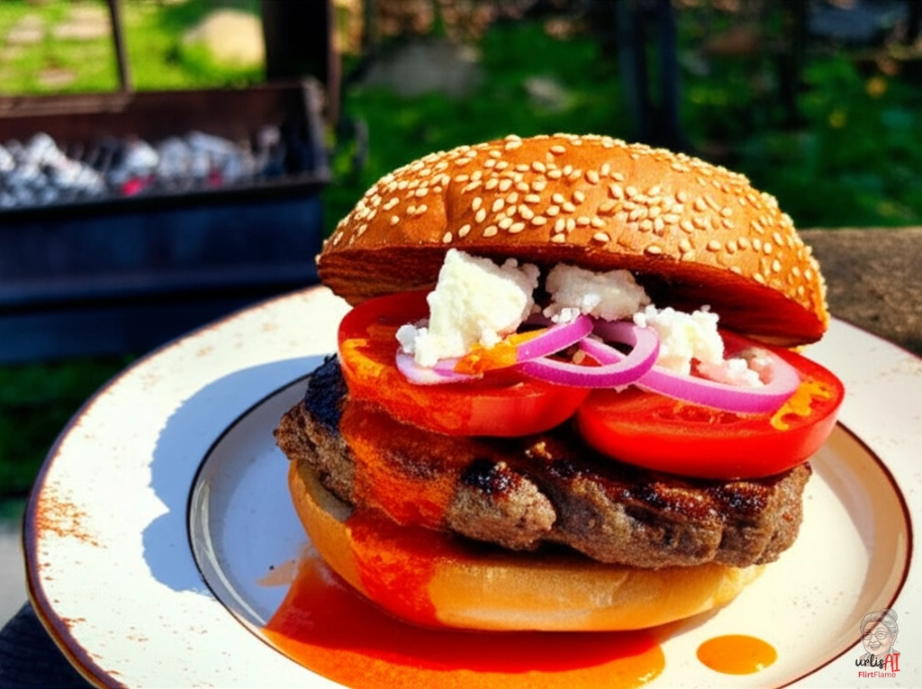 Balkan Fire Burger — Kohlegrill