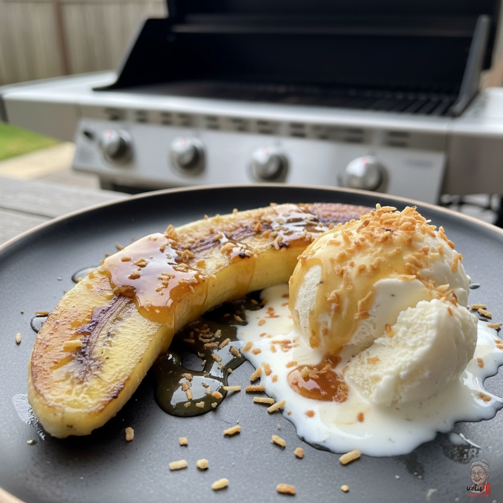 Bananes Flambées Caramel — Gasgrill