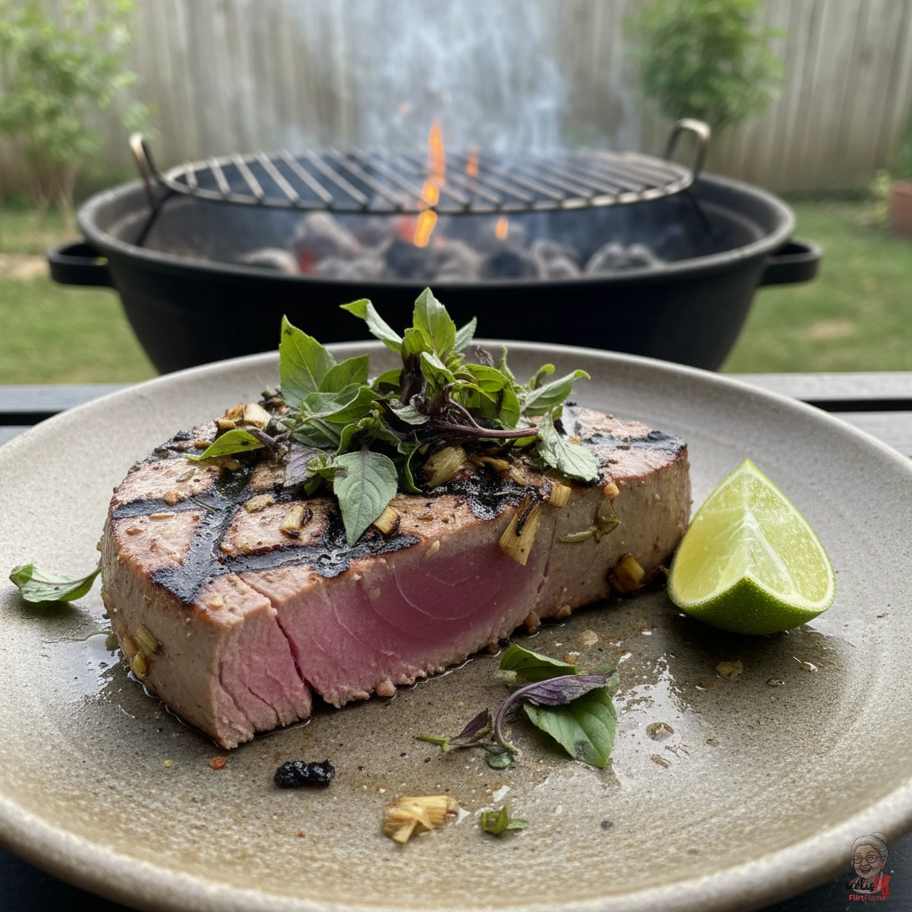 Bangkok Glutsteaks — Kohlegrill