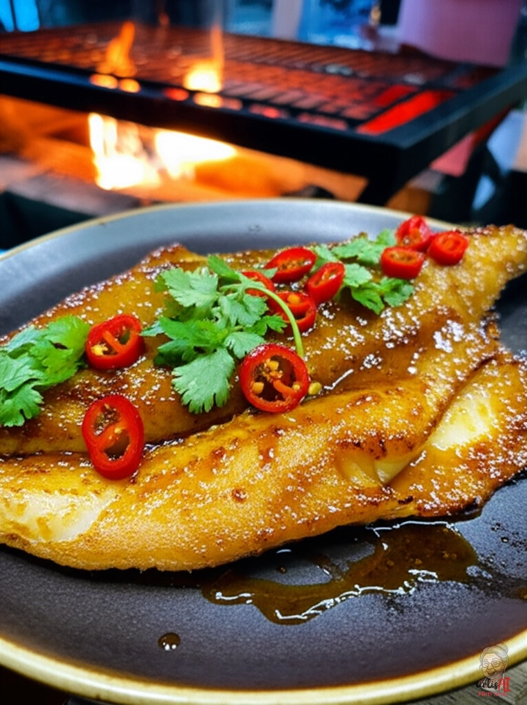 Bangkokglut Forelle — Gasgrill