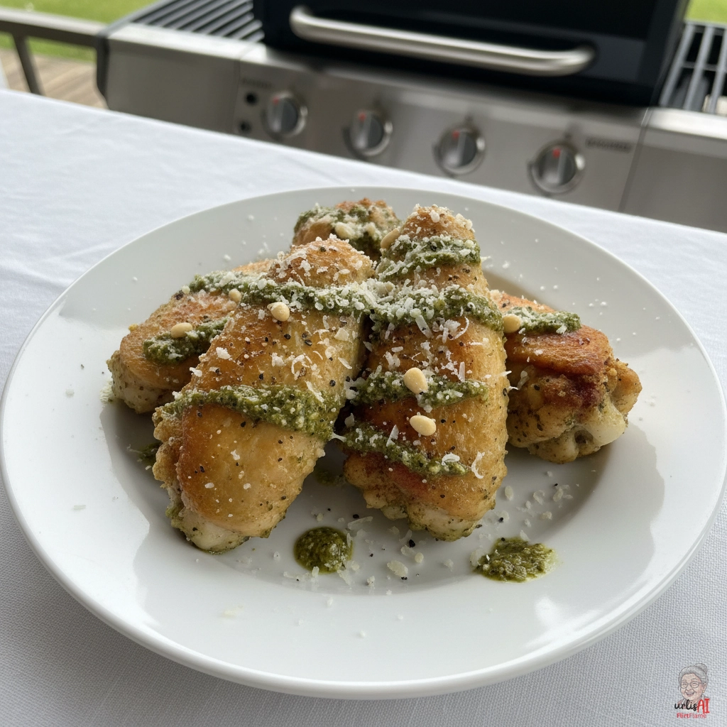 Basil Pesto Wings — Gasgrill