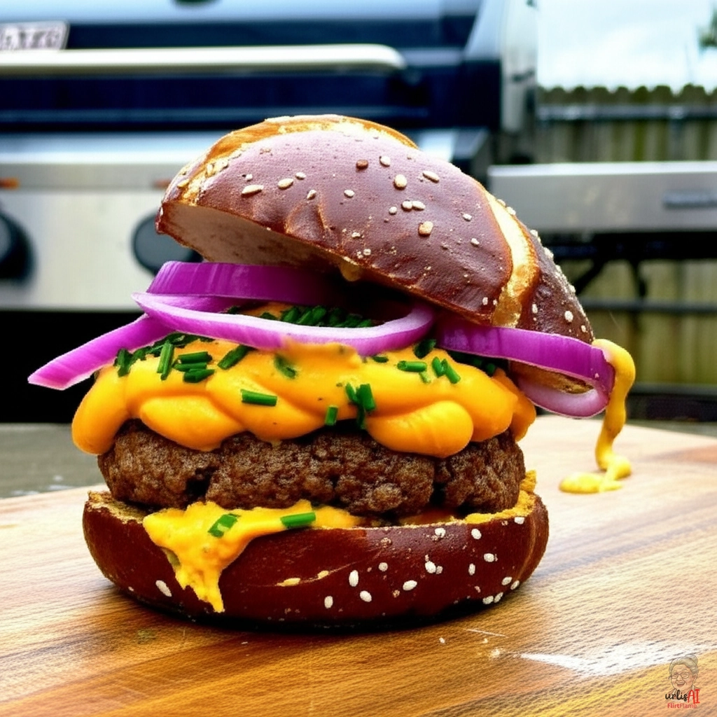 Bavarian Pretzel Burger — Gasgrill
