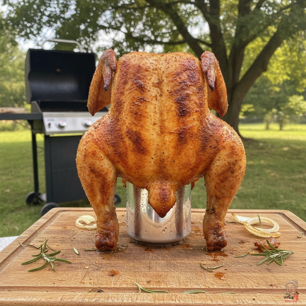 Beer Can Poulet — Gasgrill