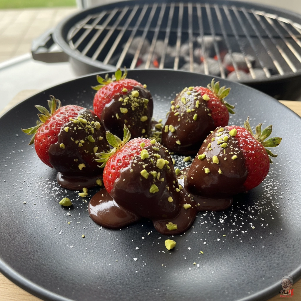 Belgian Choco Erdbeeren — Kohlegrill