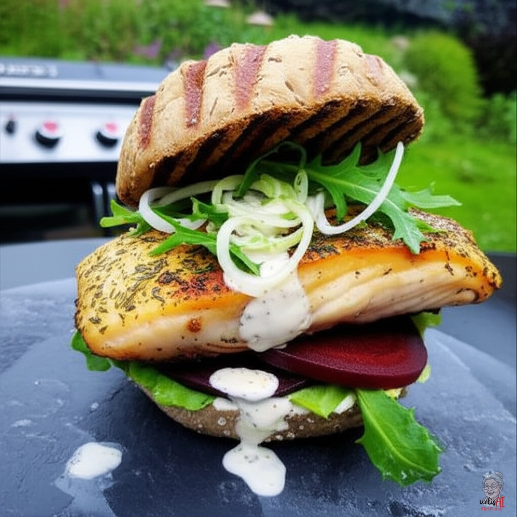 Bergbach Forellen Burger — Gasgrill