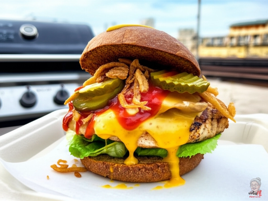 Berliner Currywurst Burger — Gasgrill