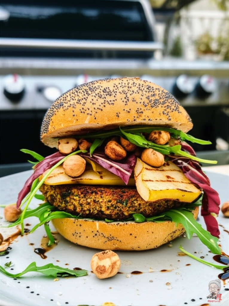 Birne Rucola Burger — Gasgrill