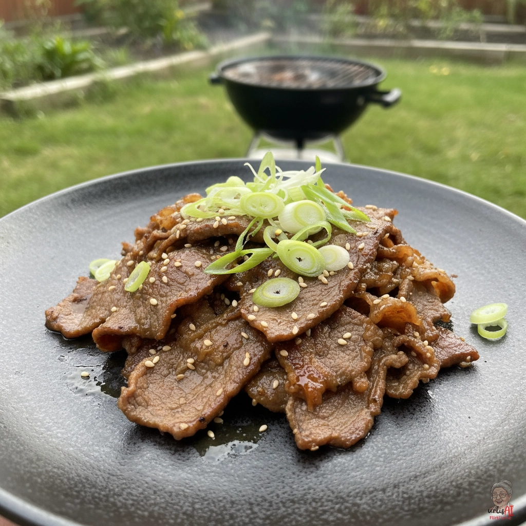 Birnen Bulgogi — Kohlegrill