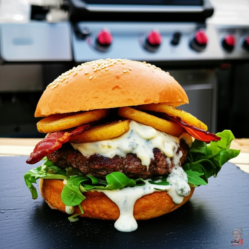 Bleu Royale Burger — Gasgrill