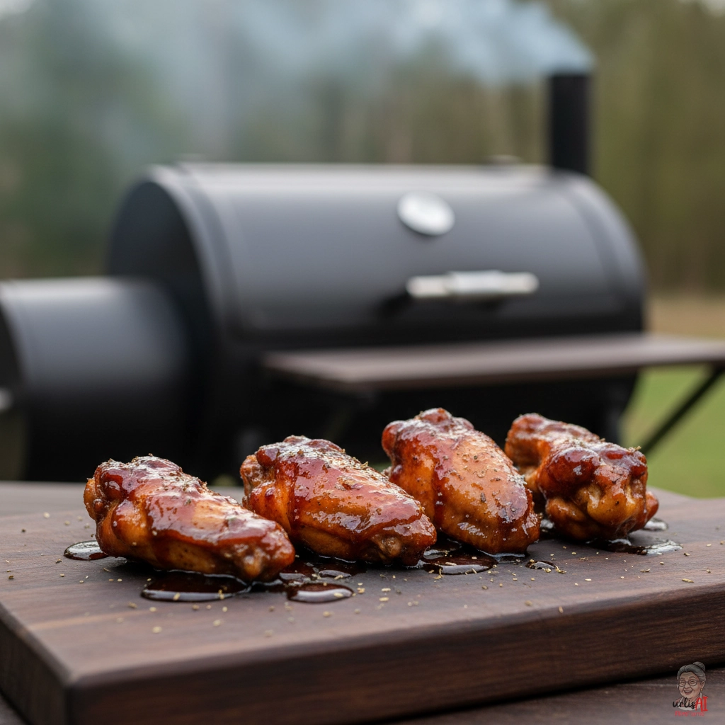 Bourbon Mop Wings — Smoker