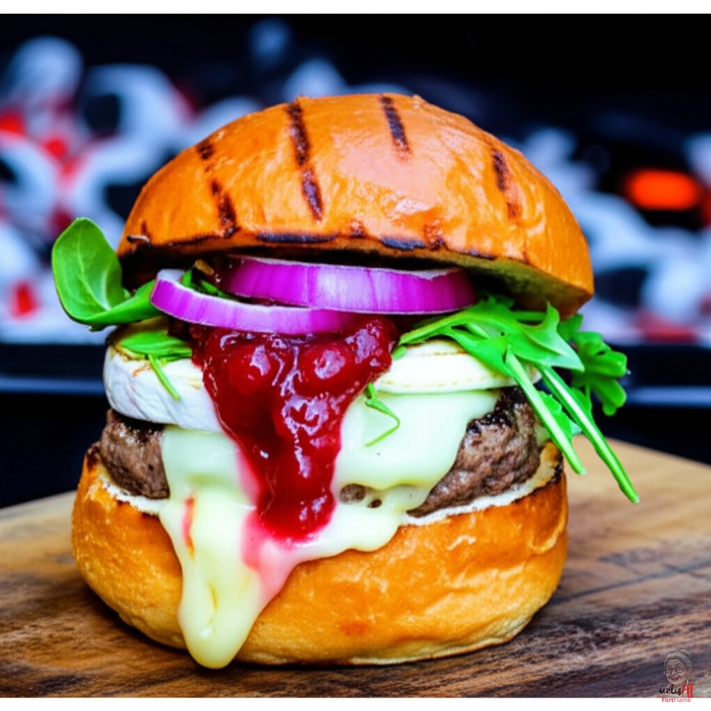 Brie Ember Burger — Kohlegrill