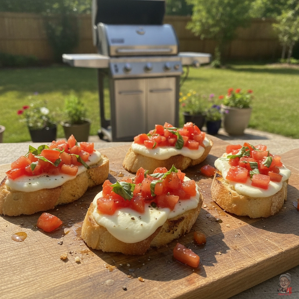 Bruschetta Bueffel Mozz — Gasgrill