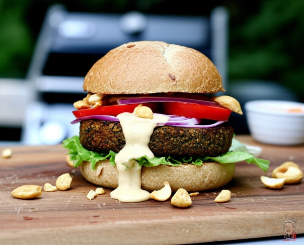 Cashew Crunch Burger — Gasgrill