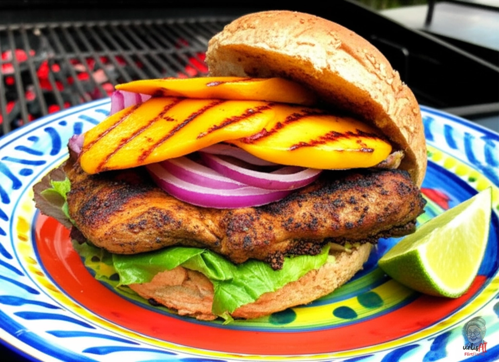 Charcoal Jerk Chicken Burger — Kohlegrill