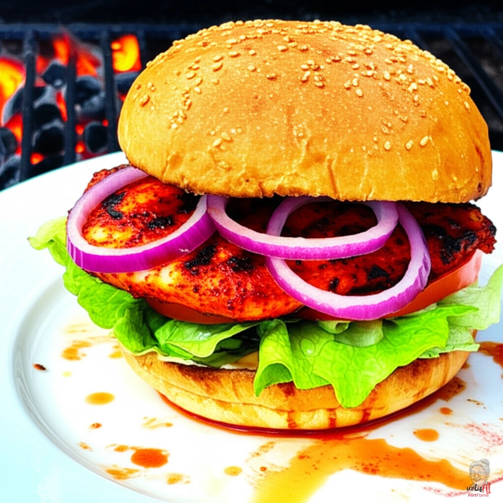 Charcoal Peri Chicken Burger — Kohlegrill