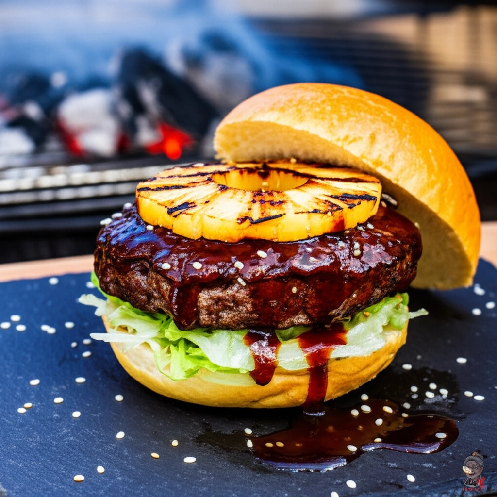 Charcoal Teriyaki Burger — Kohlegrill