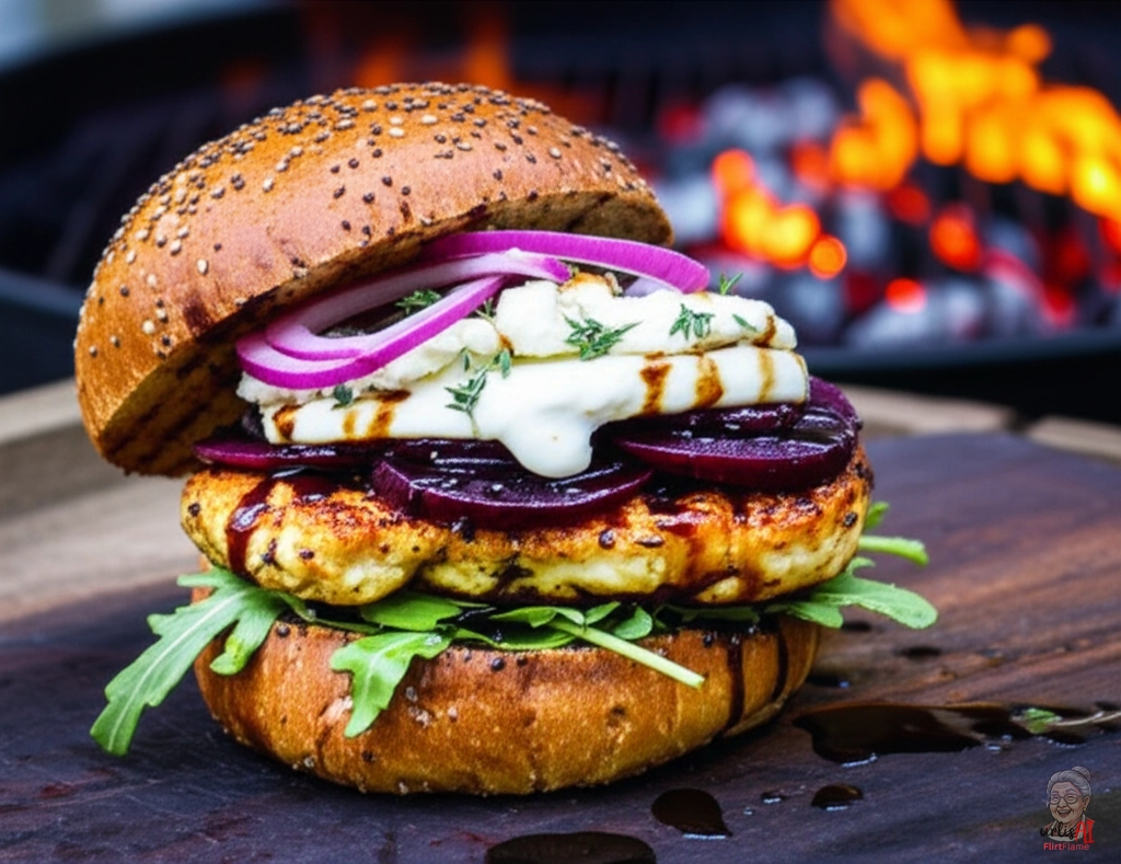 Charred Chèvre Chicken Burger — Kohlegrill