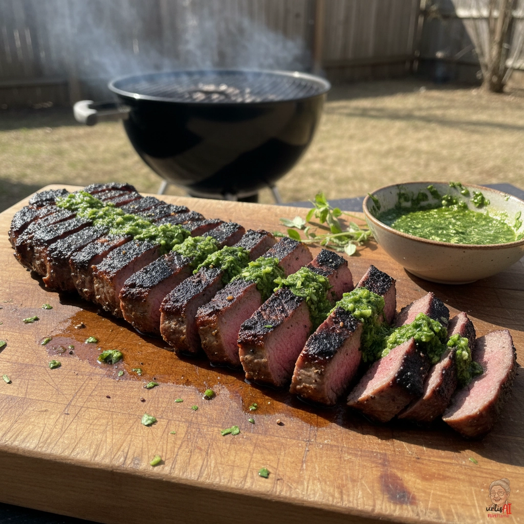 Charred Flanksteak — Kohlegrill
