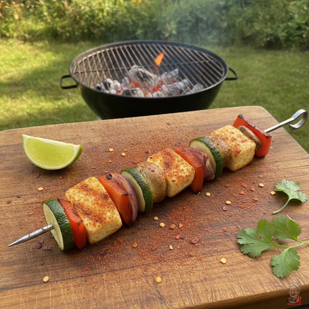 Charred Halloumi Skewer — Kohlegrill