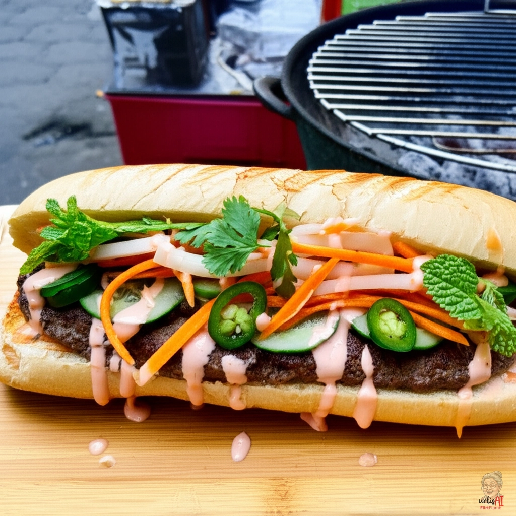 Charred Hanoi Burger — Kohlegrill