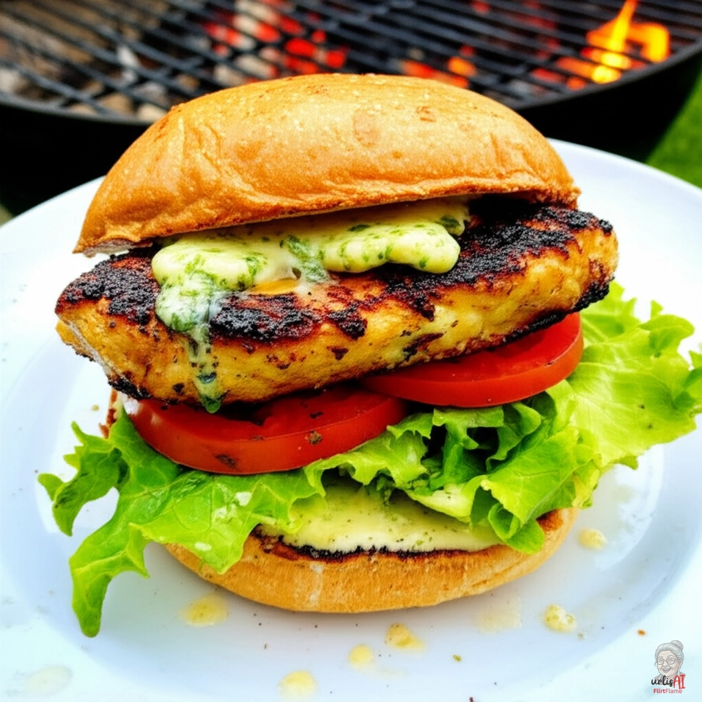 Charred Kiev Chicken Burger — Kohlegrill