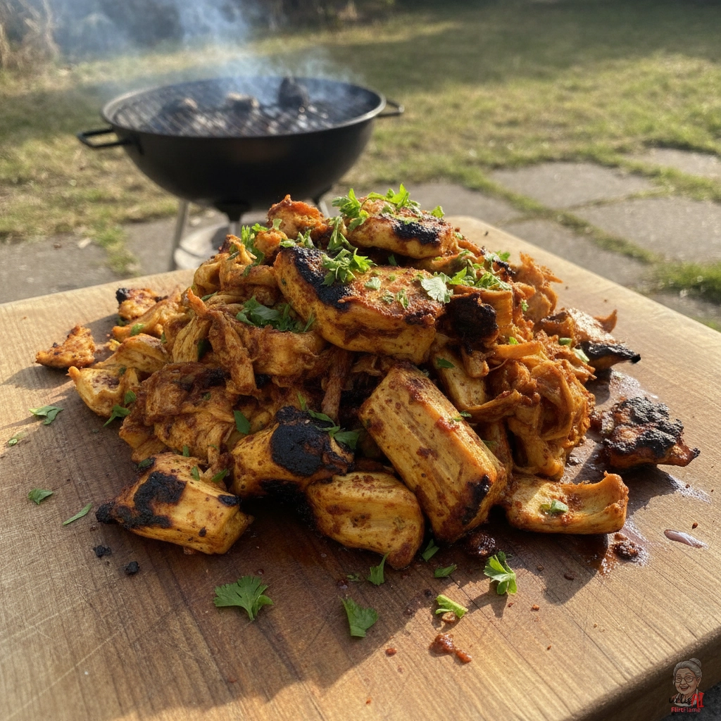 Charred Pulled Jackfruit — Kohlegrill