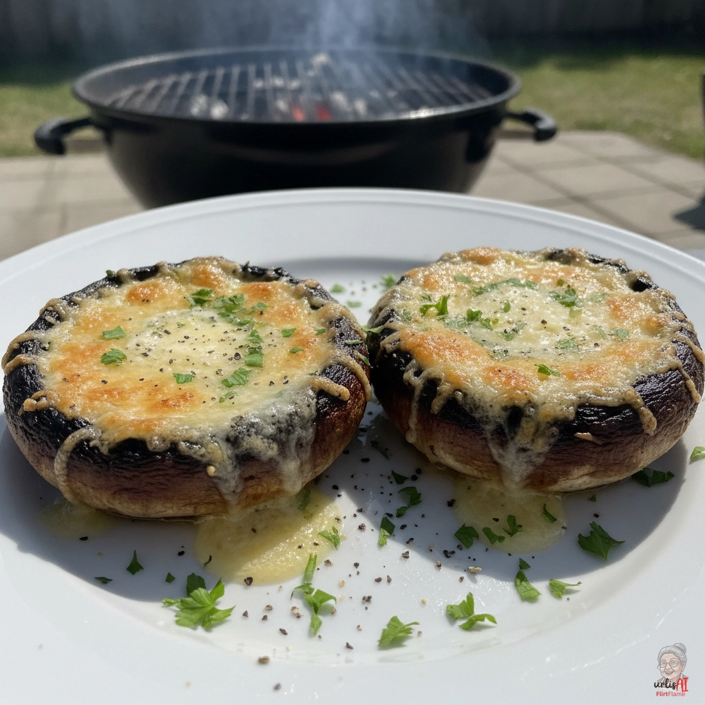 Cheesy Parmesan Portobello — Kohlegrill