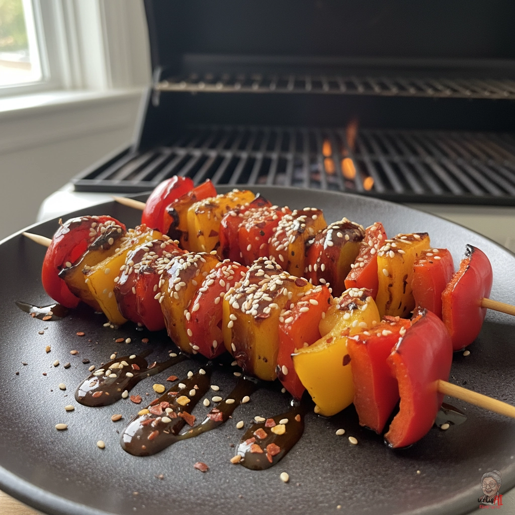 Chili Paprika Spieße — Gasgrill