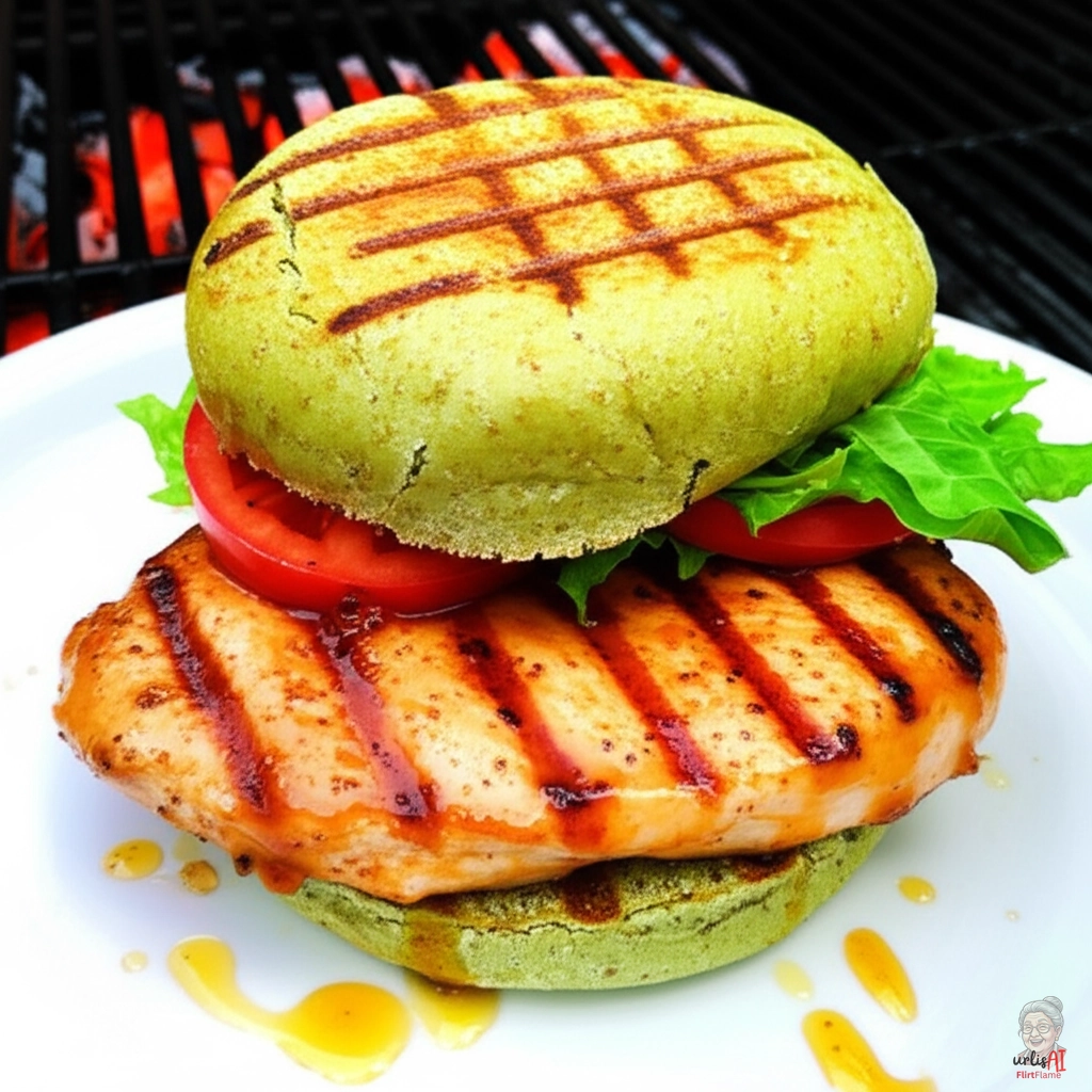 Citrus Ember Chicken Burger — Kohlegrill
