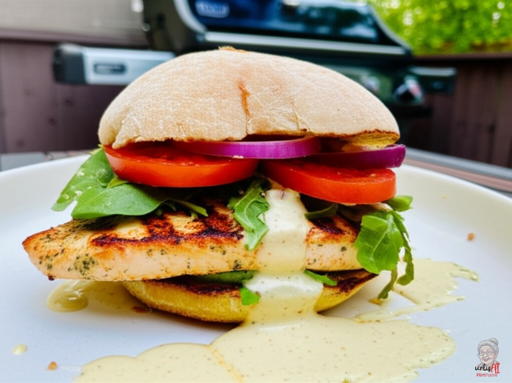 Citrus Tang Chicken Burger — Gasgrill