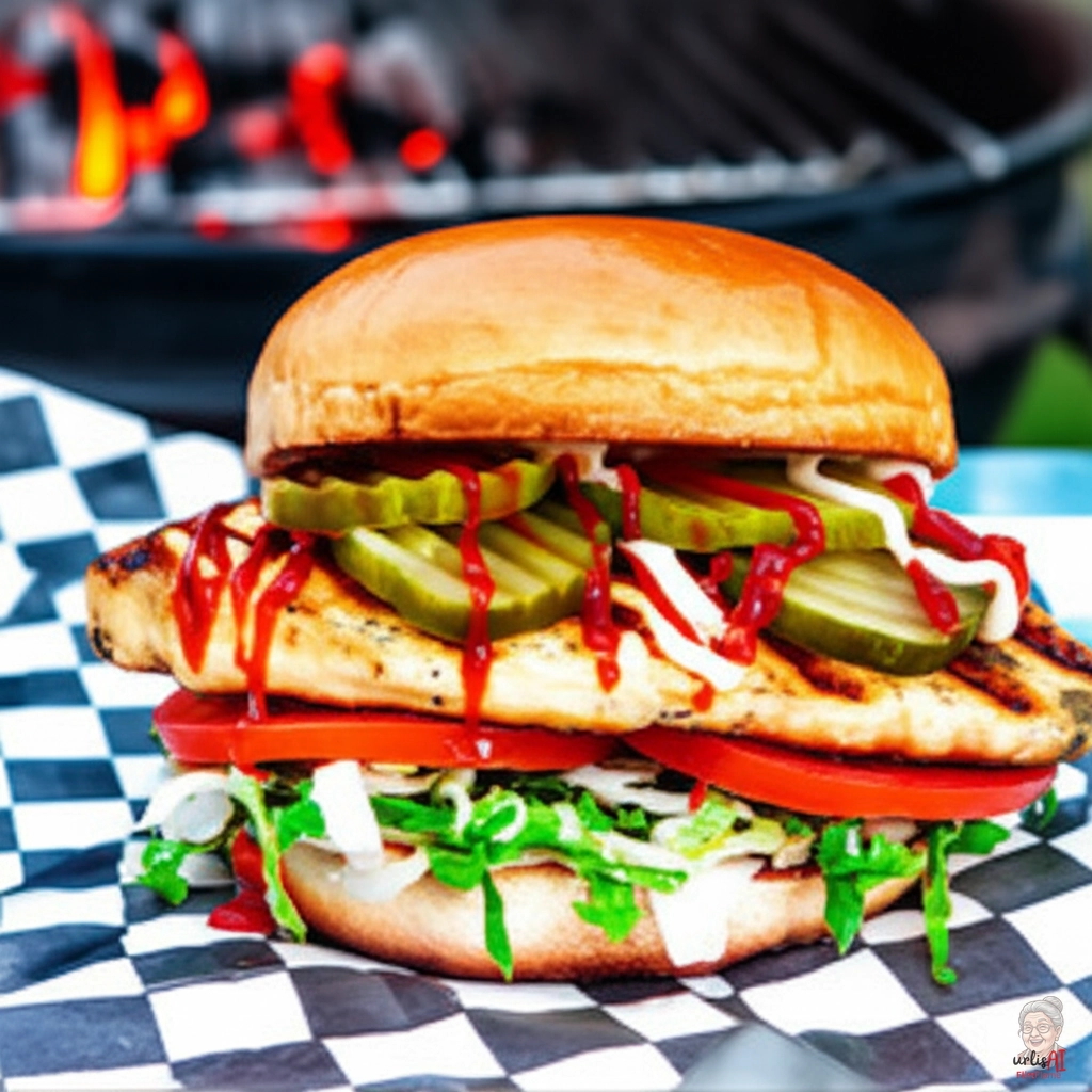 Classic Fire Chicken Burger — Kohlegrill