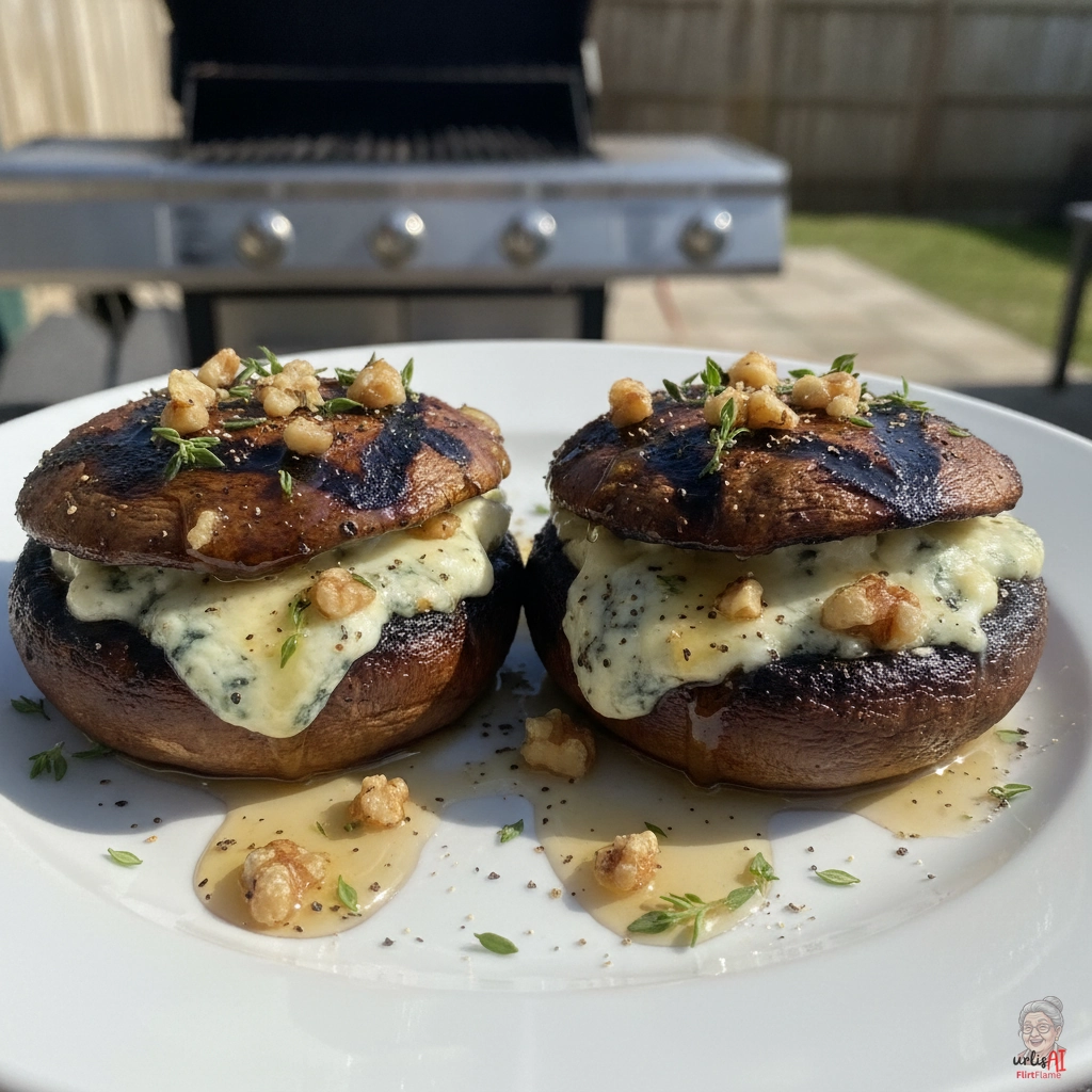 Creamy Blue Portobello — Gasgrill