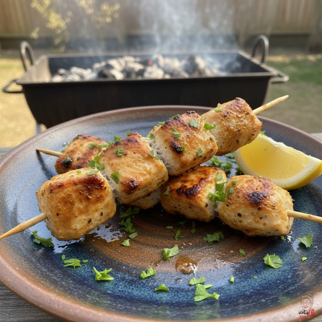 Damaskus Zitronenspieße — Kohlegrill